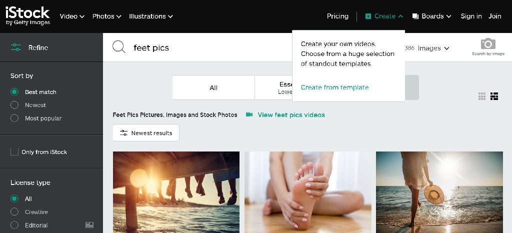 istock screenshot sell feet pics