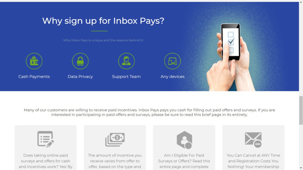 reasons to sign up for inboxpays