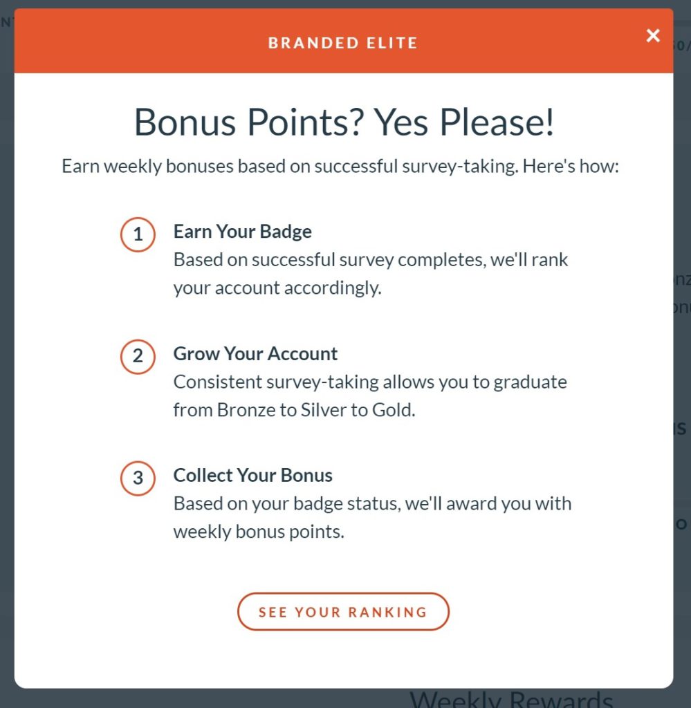 branded surveys review bonus points