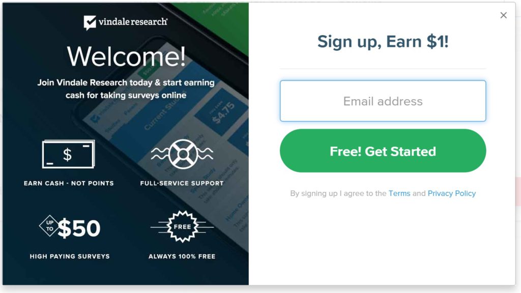 vindale research sign on bonus